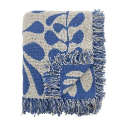 - Nevine Plaid, Blå, Genanvendt Bomuld*Bloomingville Best