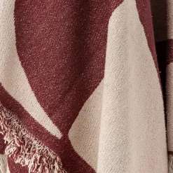 - Olica Plaid, Rød, Genanvendt Bomuld*Bloomingville New