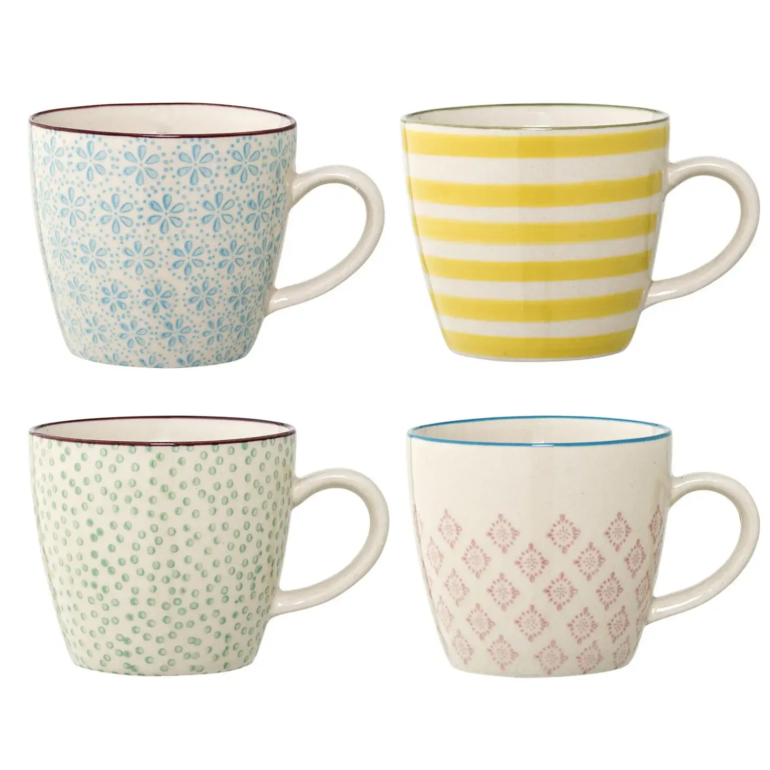 - Patrizia Kop, Gul, Stentøj - Sæt af 4 stk./Pris pr. kop^Bloomingville Best