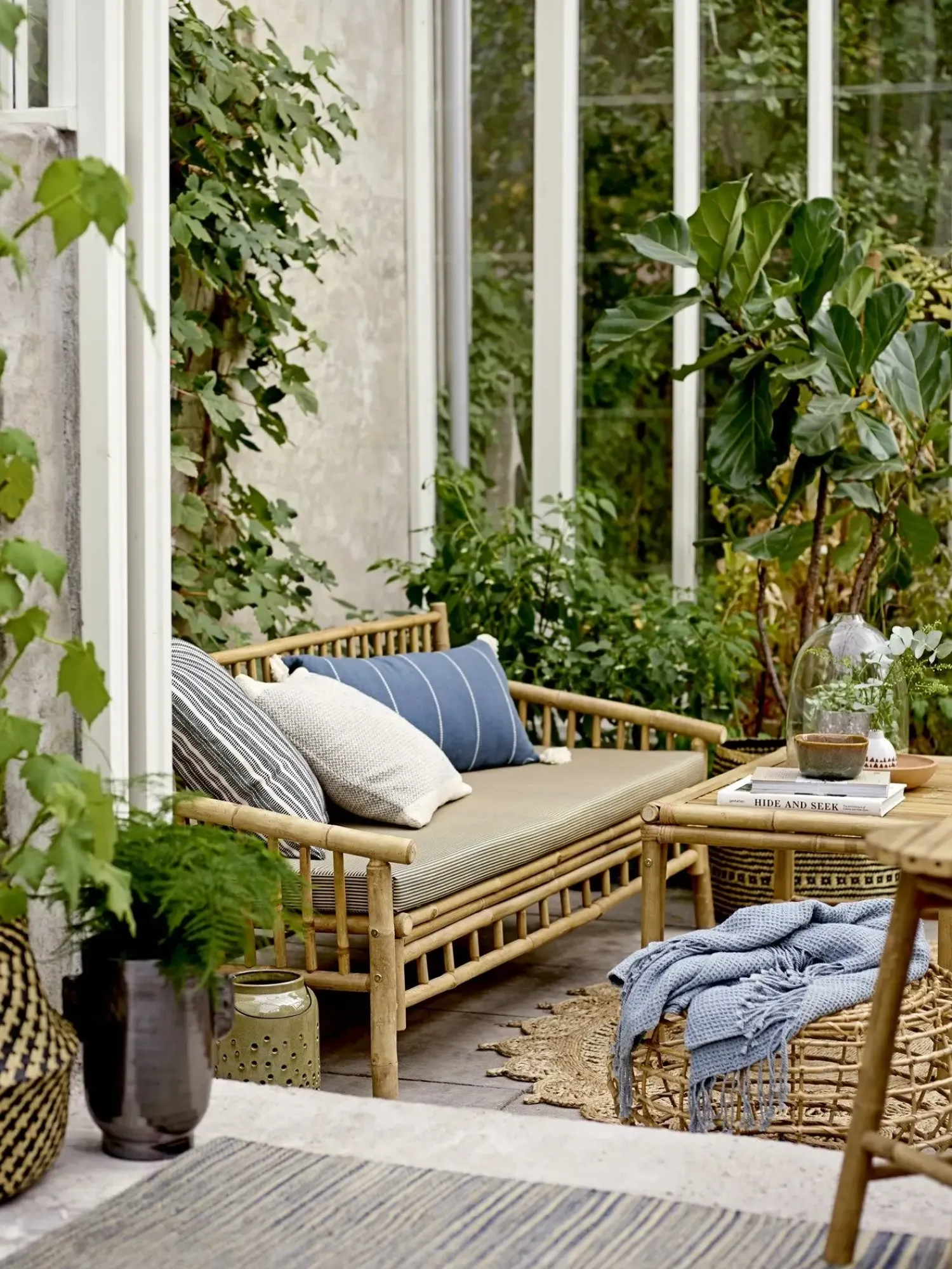 - Sofa inkl. hynde, Sole, Natur, Bambus*Bloomingville Sale