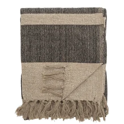 - Temi Plaid, Sort, Genanvendt Bomuld^Bloomingville Best