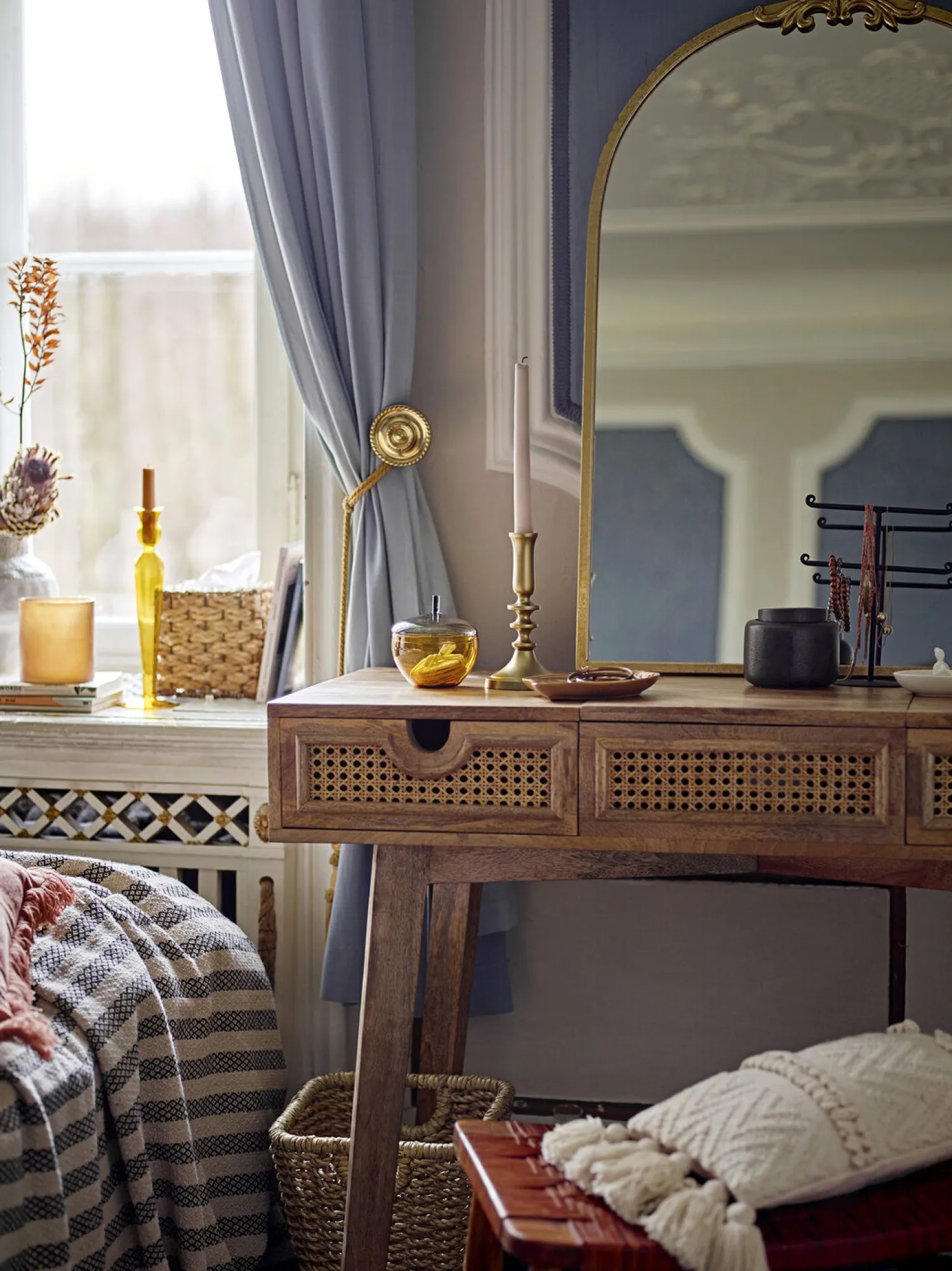 - Tennie Kurv, Natur, Palm leaf*Bloomingville New