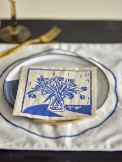 - Tulips Serviet, Blå, FSC® Recycled, Papir*Bloomingville Hot