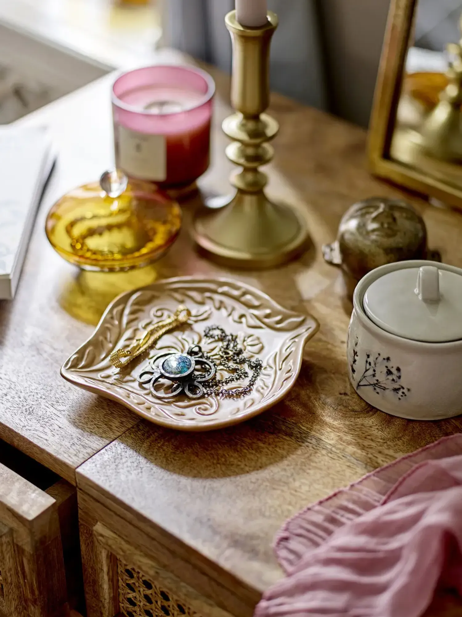 - VINTAGE - Cedarwood Duftlys, Naturlig voks*Bloomingville Outlet