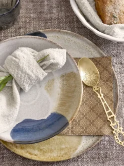 - Vishal Serviet, Brun, papir, 33x33 cm^Bloomingville Discount