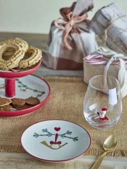 - Yule Juletallerken, Natur, Stentøj - 2 styk - Ø 16 cm*Bloomingville Hot