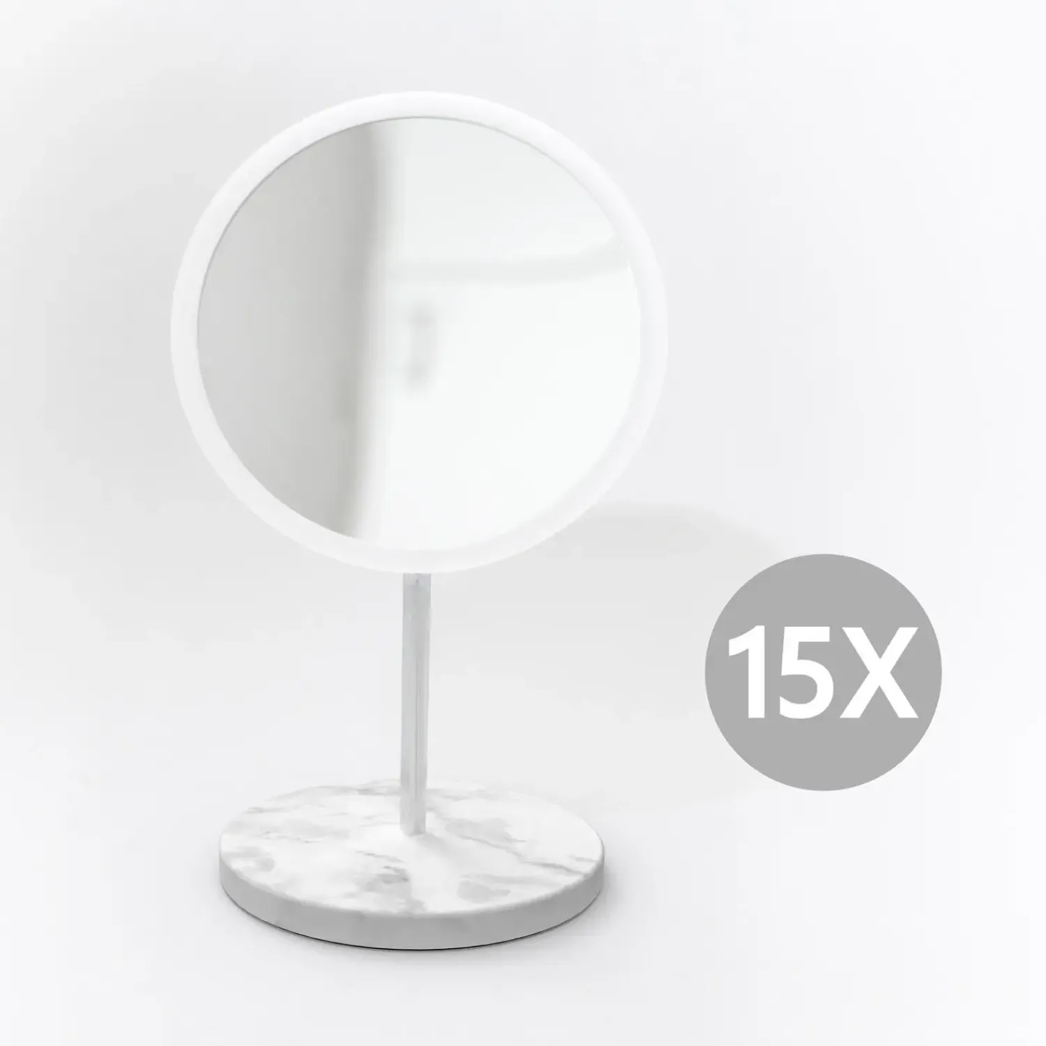 - Aftageligt Make-up spejl X15 Bordmodel - Hvid spejl^Bosign New