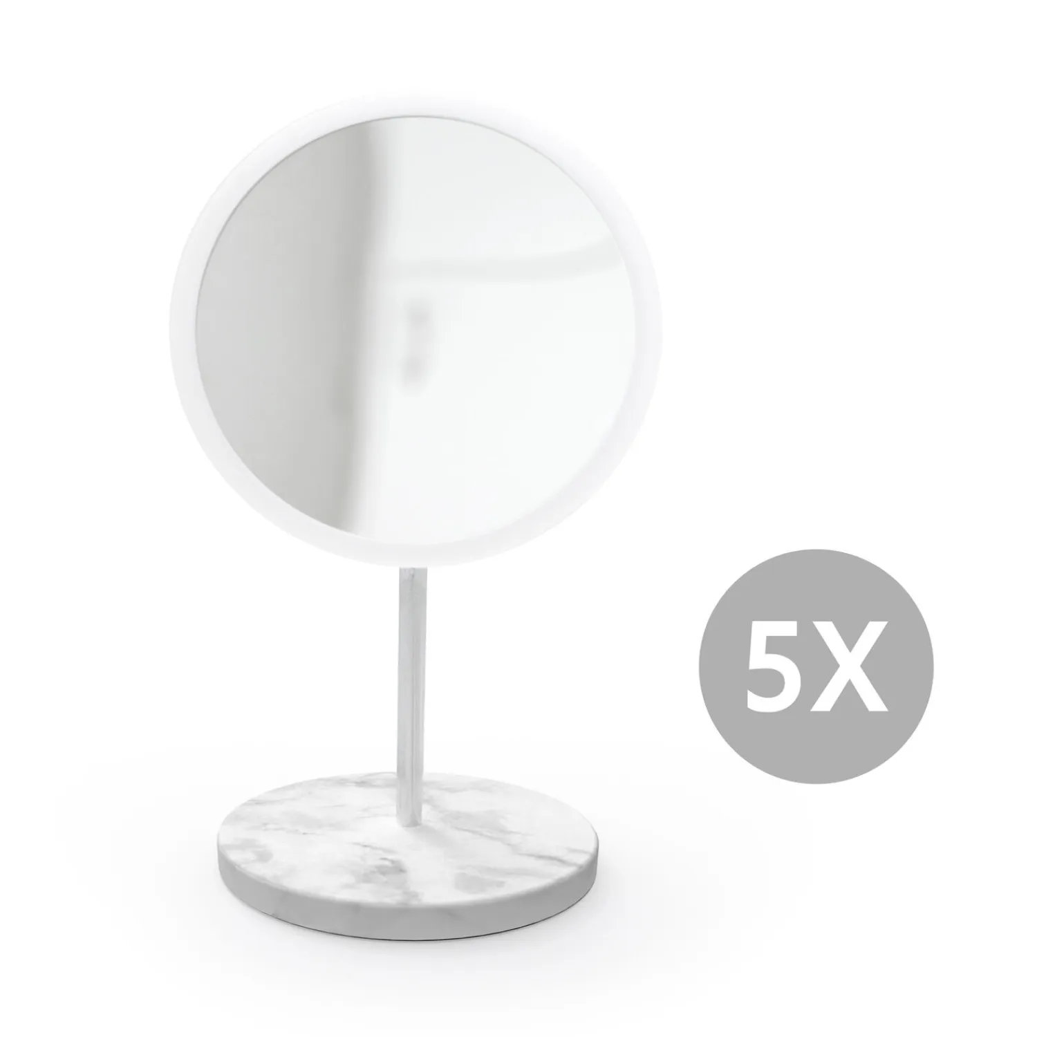 - Aftageligt Make-up spejl X15 Bordmodel - Hvid spejl^Bosign New