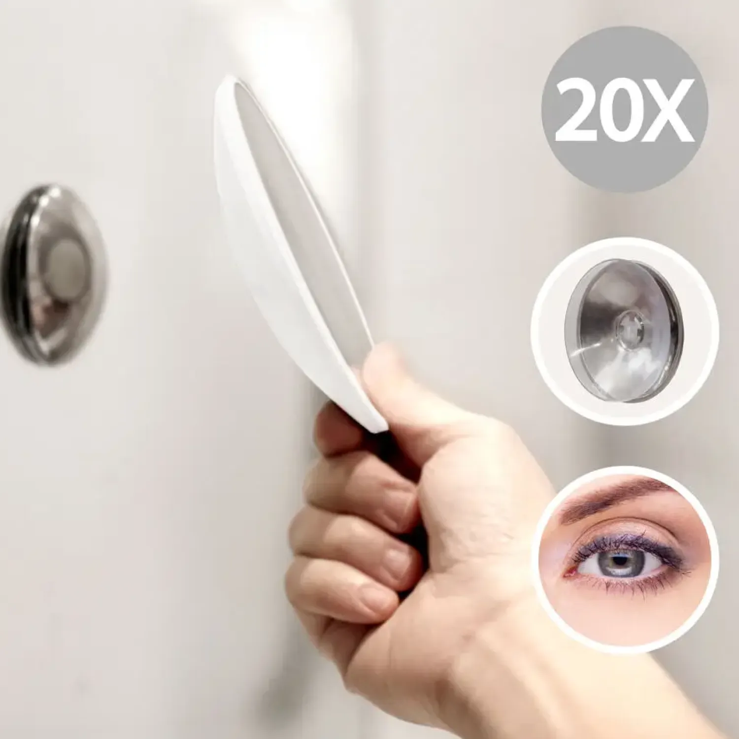 - Aftageligt Make-up spejl X20 - hvid^Bosign Sale