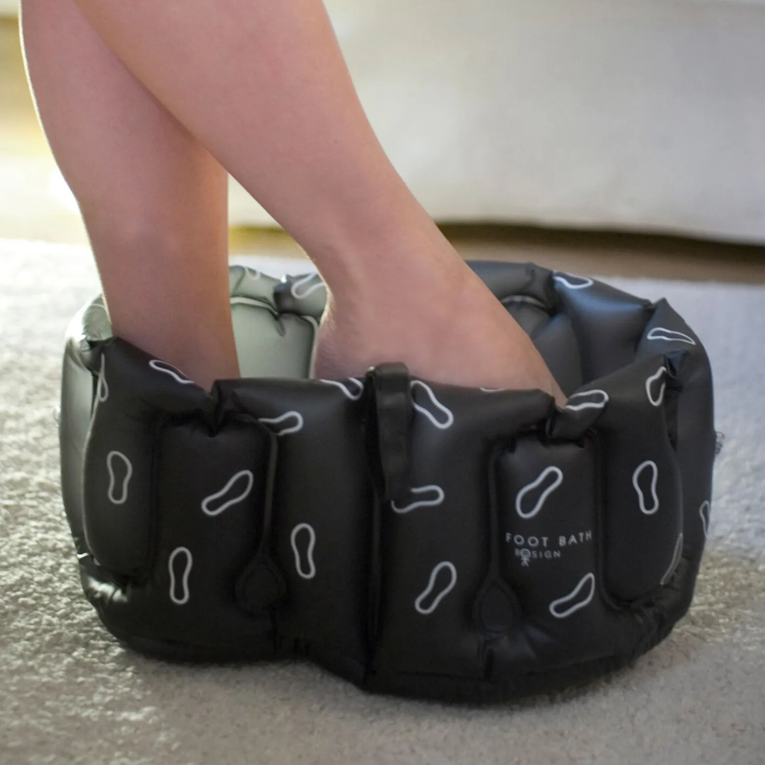 - oppustelig fodbad med håndtag - Grafitgrå*Bosign Best