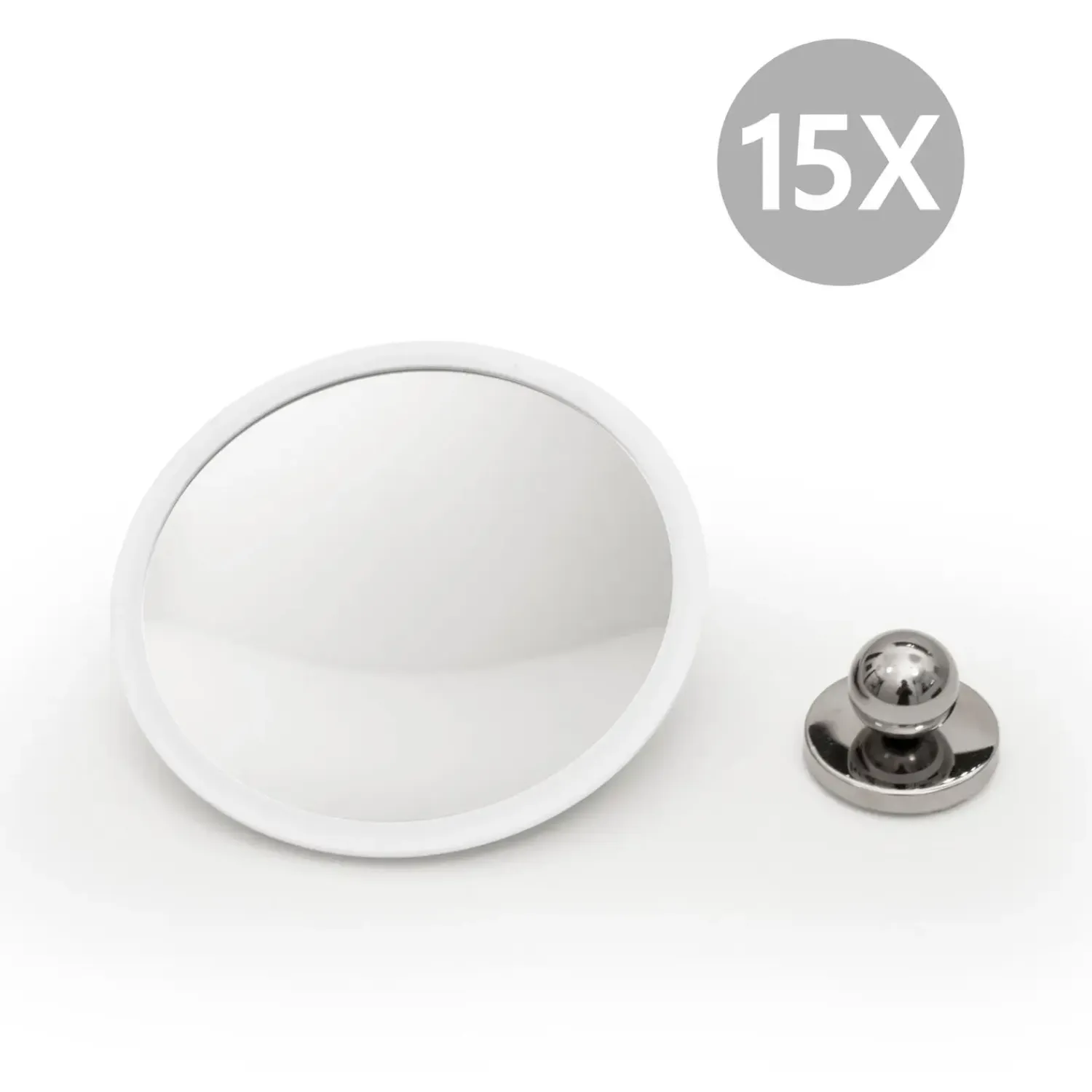 - PLUS Aftageligt Make-up spejl X15 - hvid^Bosign Outlet