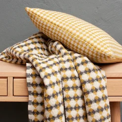 - Azulejo Biocolor - Plaid/tæppe - Grey og Mustard Yellow/Gul*Burel Factory Best