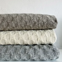 - Pied de Coq - Plaid/tæppe - Lysegrå^Burel Factory New