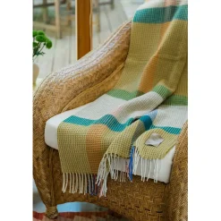 - Plaid - Waffle - Multicolor - Biogreen - 180 x 130 cm^Burel Factory Discount