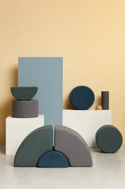 By KlipKlap - Build & Bounce - KK Circle - Blue Grey^ New