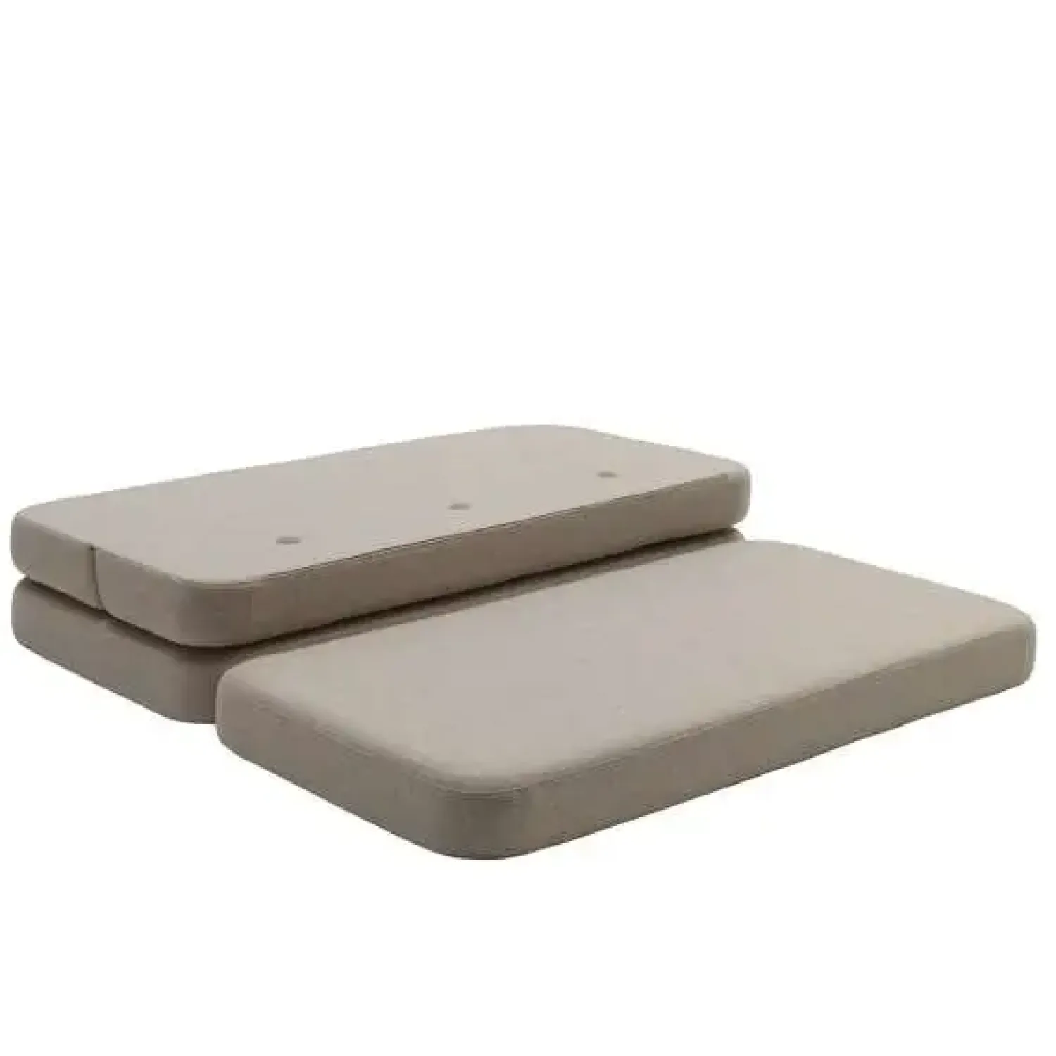 - KK 3 Fold sofa XL 140 cm - Beige med sandfarvet knapper^By KlipKlap Sale