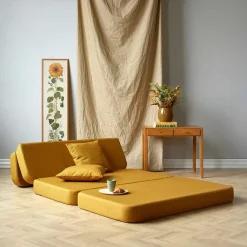 - KK 3 Fold Sofa 120 cm - Mustard Gul*By KlipKlap Best