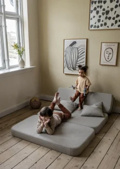 - KK 3 Fold Sofa 120cm - Sand med sand farvet knapper*By KlipKlap Hot