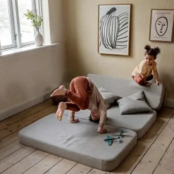 - KK 3 Fold sofa XL 140 cm - Sandfarvet med sand knapper*By KlipKlap Clearance