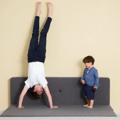 - KK 3 fold - 3-lags multimadras - bluegrey w. grey button*By KlipKlap Best