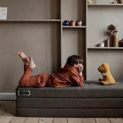 - KK 3 Fold XL - 3-lags XL brun med sand knapper*By KlipKlap