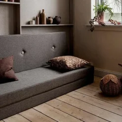 - KK 3 Fold XL - 3-lags XL brun med sand knapper*By KlipKlap