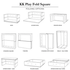 By klipklap - KK Play Fold - Square - Blå Grå m. Grå^ Clearance