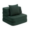 - Sofa - KK 3 Fold Sofa Single Soft - Deep Green w. Light Green - Grøn*By KlipKlap Sale