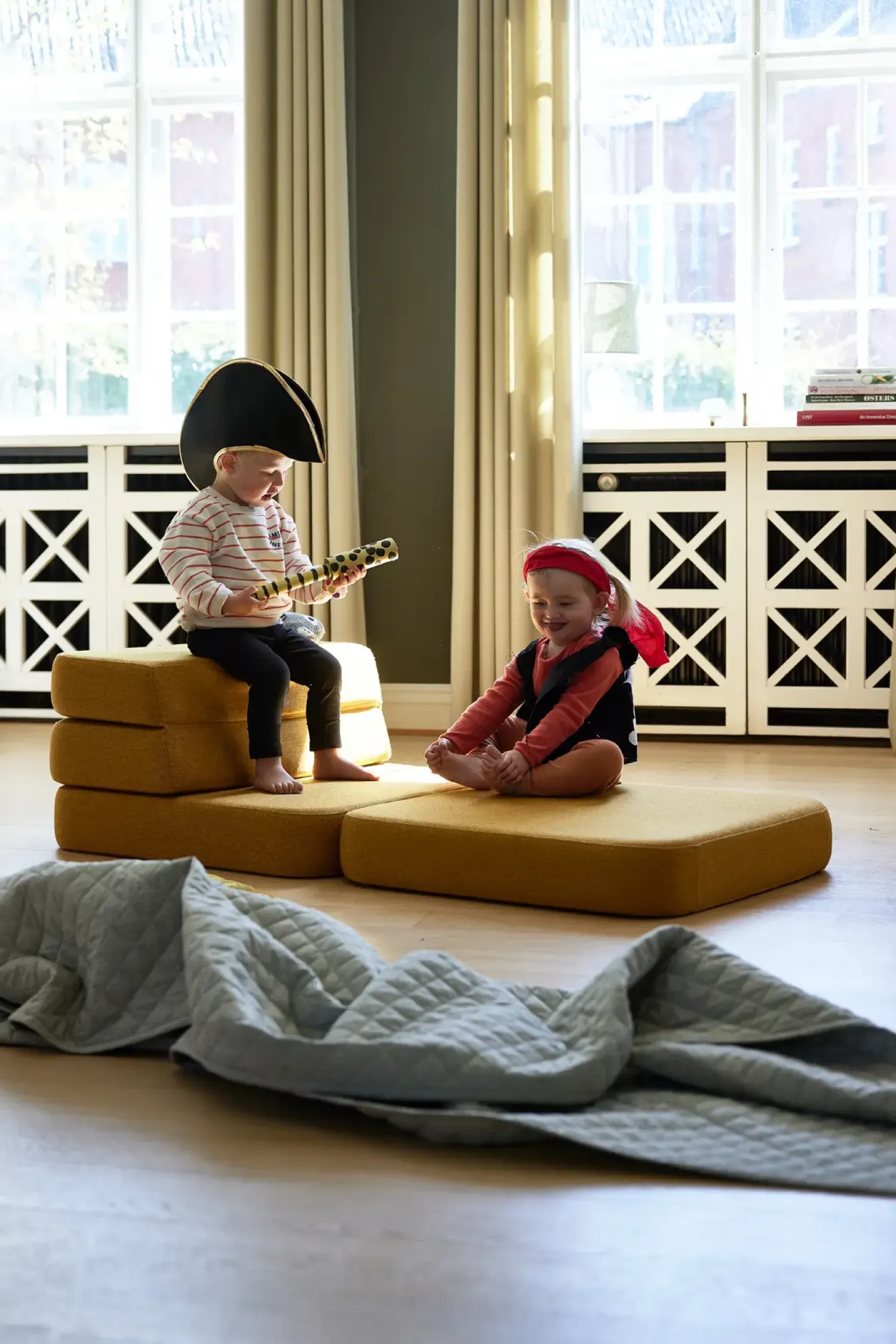 - Sofa - KK 3 Fold Sofa Single Soft - Mustard w. Mustard - Gul^By KlipKlap Discount