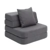 - Sofa - KK 3 Fold Sofa Single - Blue Grey w. Grey - Blå/Grå*By KlipKlap Online