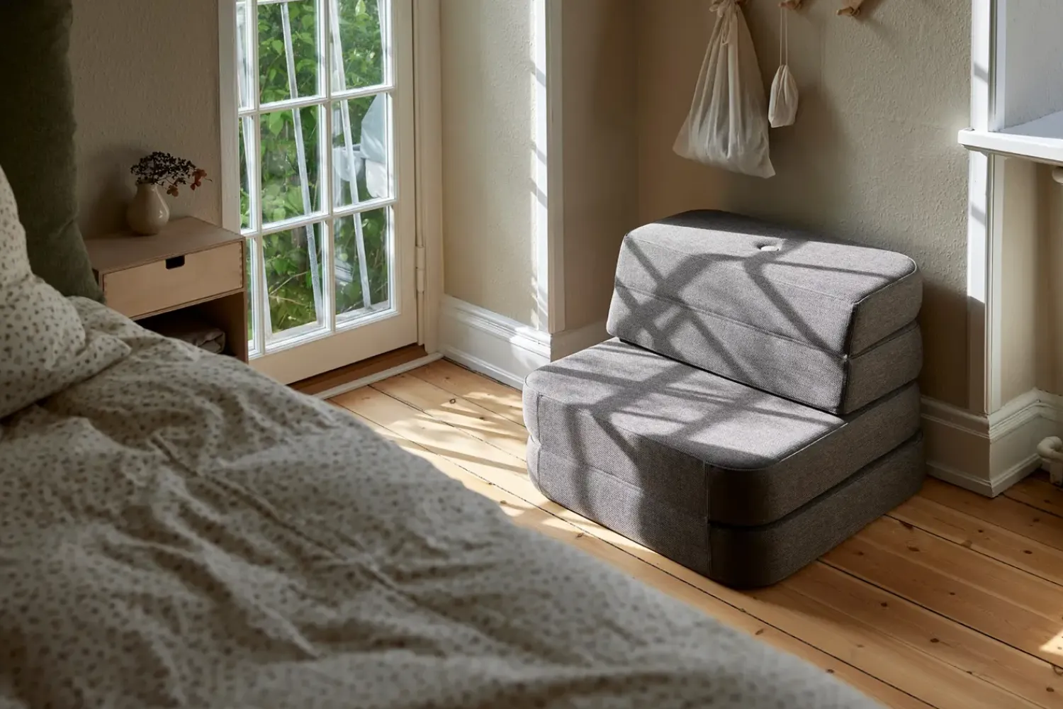 - Sofa - KK 3 Fold Sofa Single Soft - Soft Rose w. Rose - Rosa*By KlipKlap New