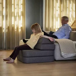 - Sofa - KK 3 Fold Sofa Single - Brun m. sandfarvet knap^By KlipKlap Discount