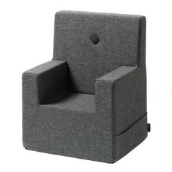 børnestol - KK Kids chair XL - Blågrå med grå knap*By KlipKlap Discount