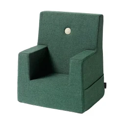 børnestol - KK Kids chair - Dyb grøn med lysegrøn knap^By KlipKlap Outlet
