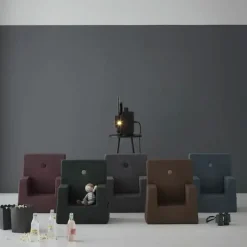 børnestol - KK Kids chair XL - Dyb grøn med lysegrøn knap*By KlipKlap Online