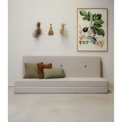 madras - KK 3 fold - Beige med sandfarvet knapper^By KlipKlap Hot