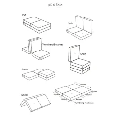 madras - KK 4 fold - Brun med sand knapper*By KlipKlap Best