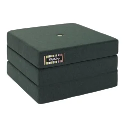 madras - KK 3 fold single - Dyb grøn med lysegrønne knap^By KlipKlap Sale