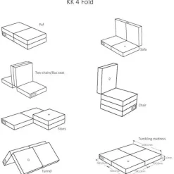 madras - KK 4 fold - Beige^By KlipKlap New