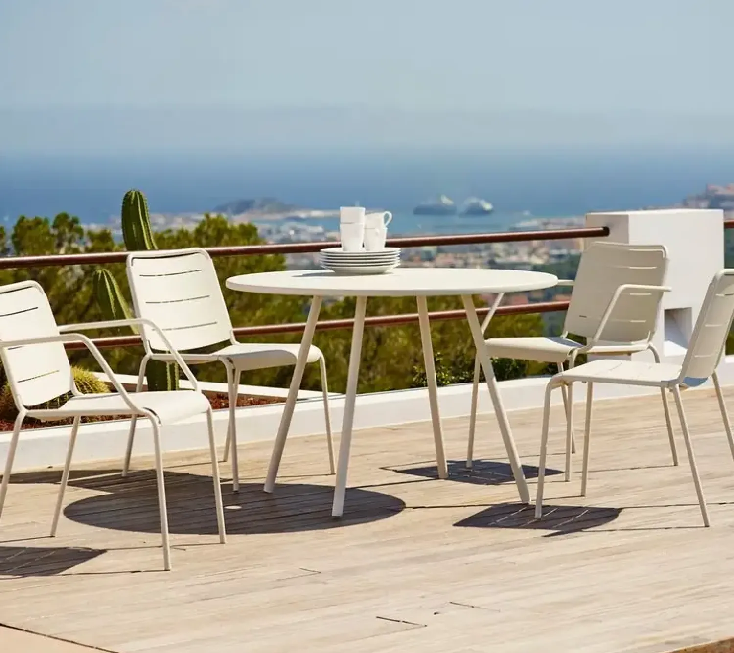 Cane Line - Copenhagen Stol m/armlæn - Hvid^Cane-Line Clearance