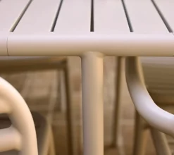 - Bliss spisebord tillægsplade inkl. ben Sand, aluminium, 130x81 cm^Cane-Line