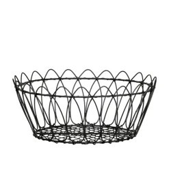Chic Antigue - Kurv - fil de fer - Sort - Ø 27 cm*Chic Antique Sale
