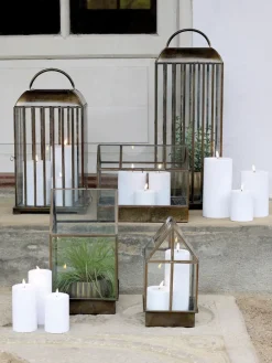 - Bloklys LED til udendørs inkl. batteri - H35 x Ø10 cm^Chic Antique New