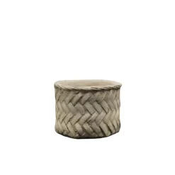 - Corte skjulere med flettede mønster lavet i cement (Ø13,5 cm)^Chic Antique Discount