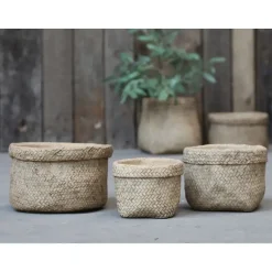 - Corte skjulere med flettede mønster lavet i cement (Ø17 cm)^Chic Antique Best