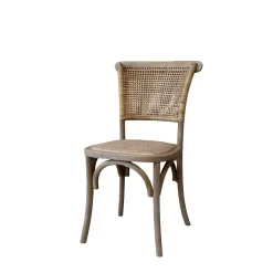 - Fransk spisebordsstol med flet - Natur*Chic Antique Clearance