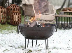 - Grimaud - Bålfad på fod i Jern - 52x35 cm^Chic Antique