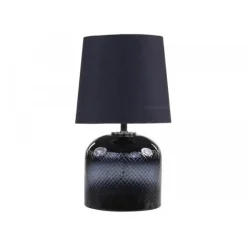 - Lampe i smoked glas med slibninger - Ø25,5*Chic Antique Outlet