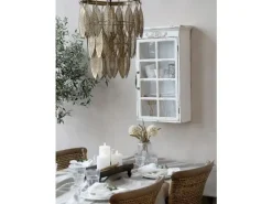 - Lampe med metal dekoration - antique messing - Ø47^Chic Antique Outlet