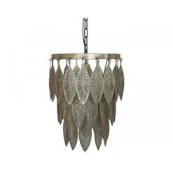 - Lampe med metal dekoration - antique messing - Ø37,5*Chic Antique Discount